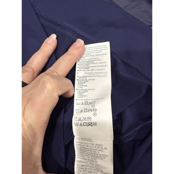 Under Armour Warm Up Track Jacket Womens Small‎ Blue Full Zip Fitted Stretch - Picture 11 of 12